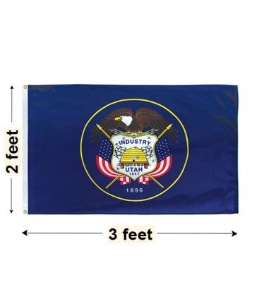 2'x3' Utah Nylon Outdoor Flag